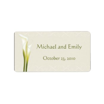 Calla Lily Wedding Favor Labels by PMCustomWeddings at Zazzle