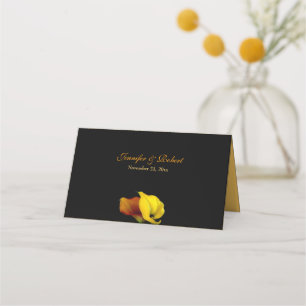 Calla Lily Wedding Folded Place Card