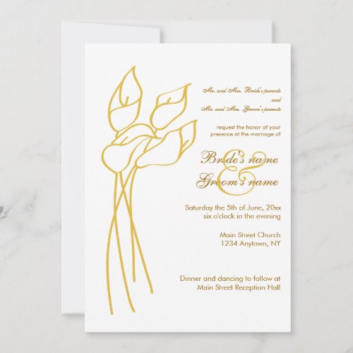 Calla Lily Wedding Invitation