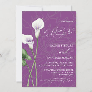 Calla Lily Wedding Invitation