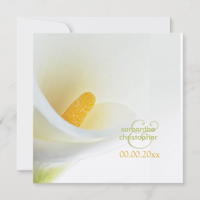 Calla lily/wedding Invitations (Front)