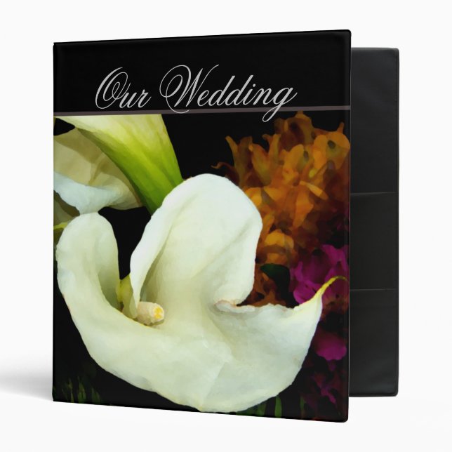 Calla lily Wedding Planner 3 Ring Binder (Front/Inside)