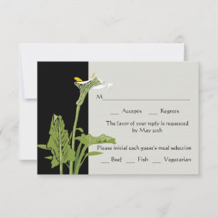 Calla Lily Wedding Reply Card