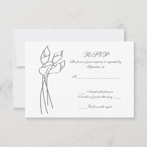 Calla Lily wedding rsvp