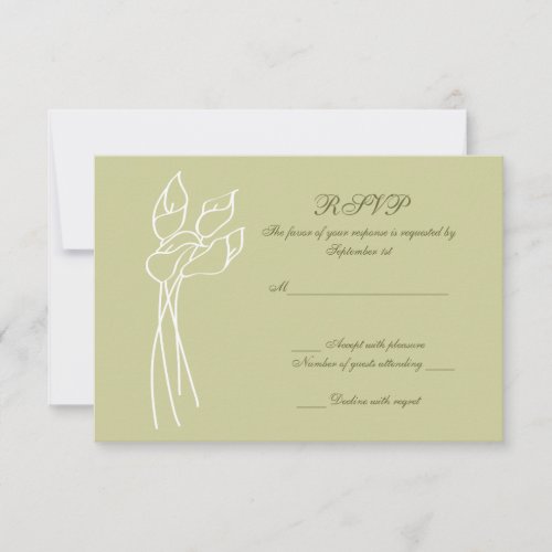 Calla Lily wedding rsvp