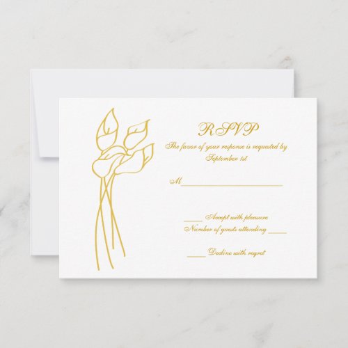 Calla Lily wedding rsvp