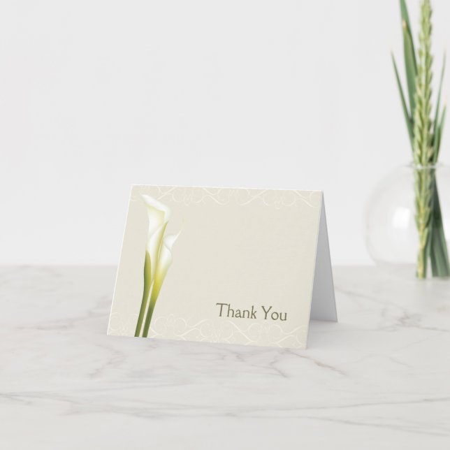 Calla Lily Wedding Thank You cards (Front)