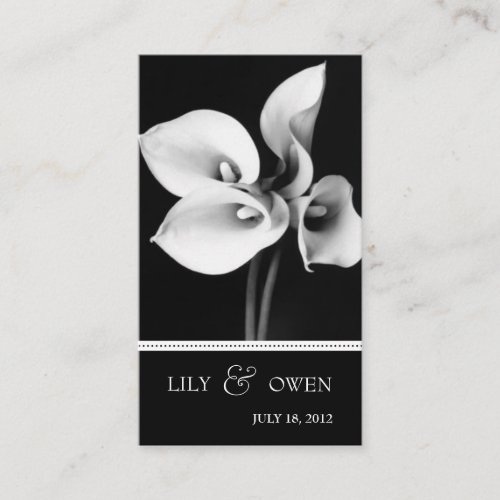 calla lily wedding website business cards