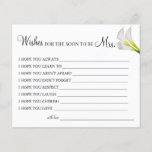Calla Lily Wishes for the Soon to be Mrs card Flyer<br><div class="desc">Add your own information and for further customization,  click the link "click to customize further".
~ Check collection for matching games,  invitation,  signs,  and more ~</div>