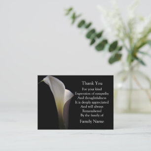Calla White Thank You Note Card