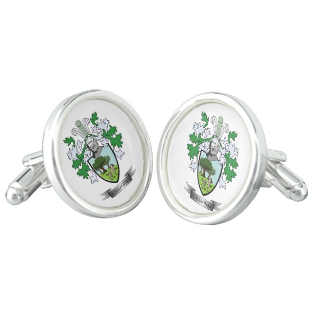 Callaghan Coat of Arms Cufflinks (Angled)
