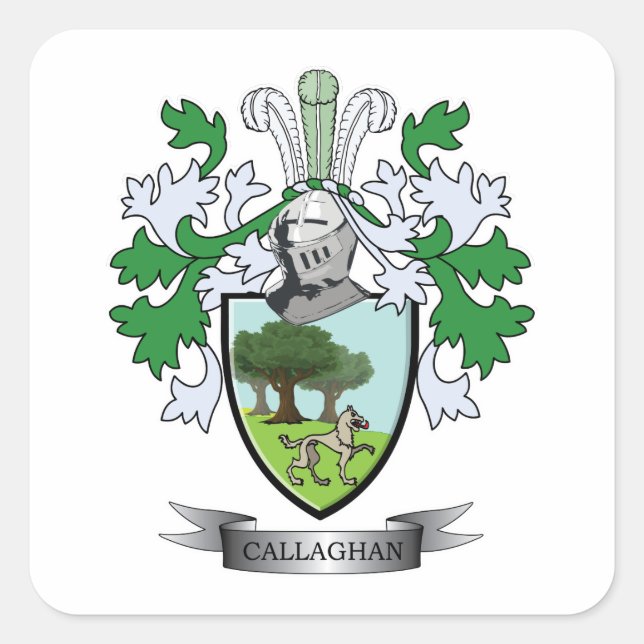 Callaghan Coat of Arms Square Sticker (Front)