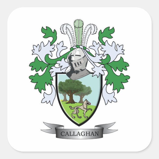Callaghan Coat of Arms Square Sticker (Front)