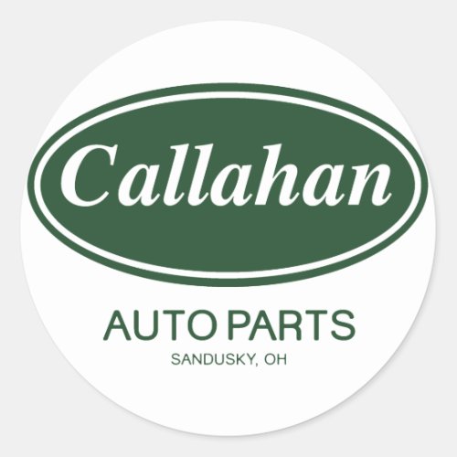 Callahan Auto Parts Classic Round Sticker