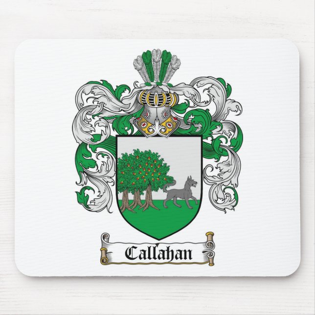 CALLAHAN FAMILY CREST -  CALLAHAN COAT OF ARMS MOUSE PAD (Front)
