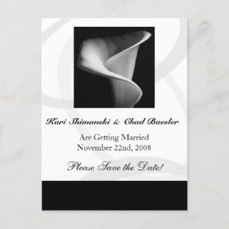 CallaLily Save the Date Announcement Postcard