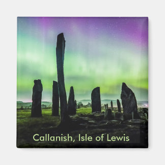 Callanish and Aurora Square Fridge Magnet