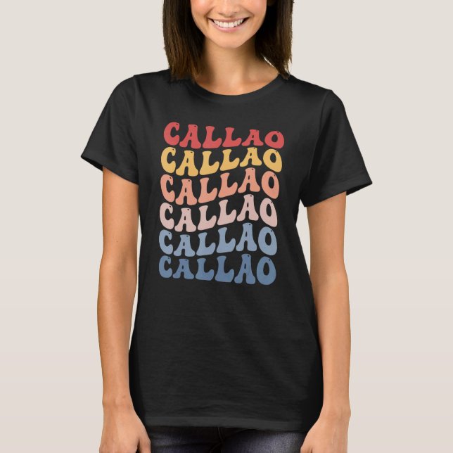 Callao City Groovy Retro T-Shirt (Front)