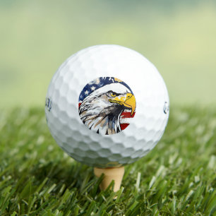 Callaway, Custom Gifts   Fierce Bald Eagle Design Golf Balls