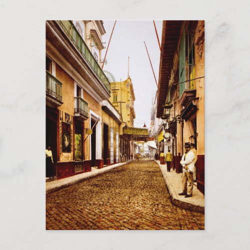 Calle de Habana Havana Cuba Postcard