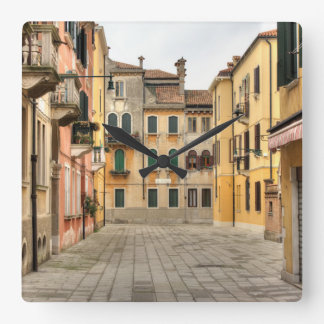 Calle Del Montello, Venice Italy Square Wall Clock