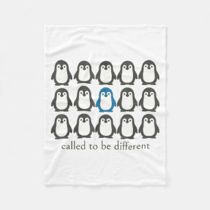 Called To Be Different Christian Penguin Faith Ins Fleece Blanket