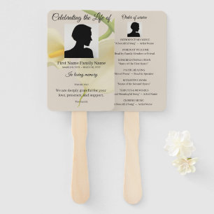 Calli lily order of service hand fan