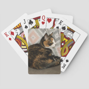 Callie Cat on Sofa Poker Cards
