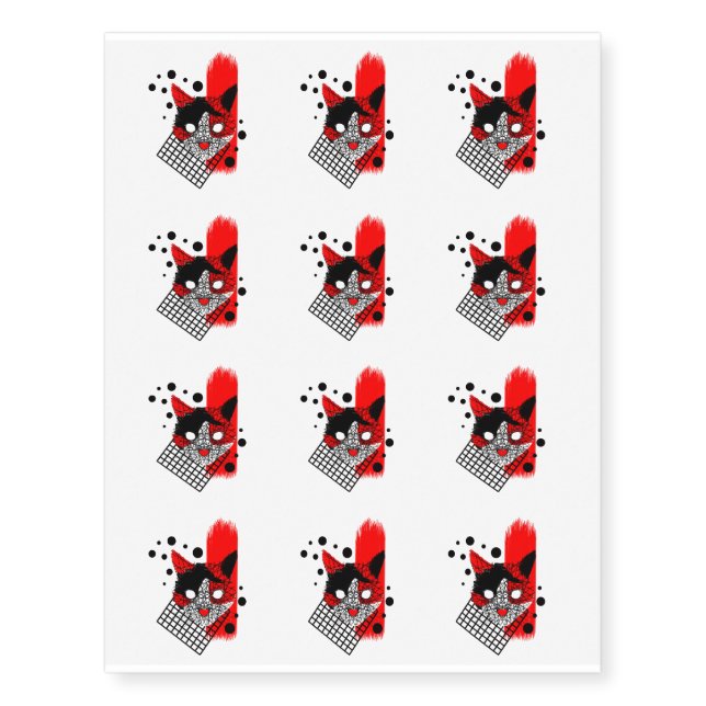 Callie Polka Small Temporary Tattoos (Front)