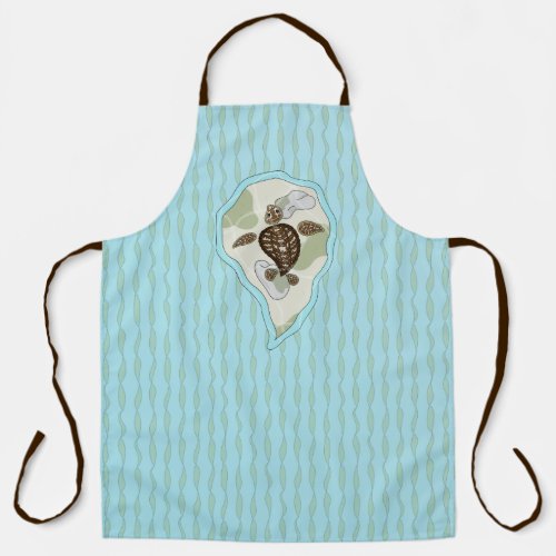 Callie the Sea Turtle All_Over Print Apron