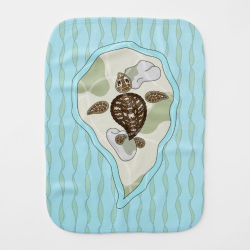 Callie the Sea Turtle Burp Cloth