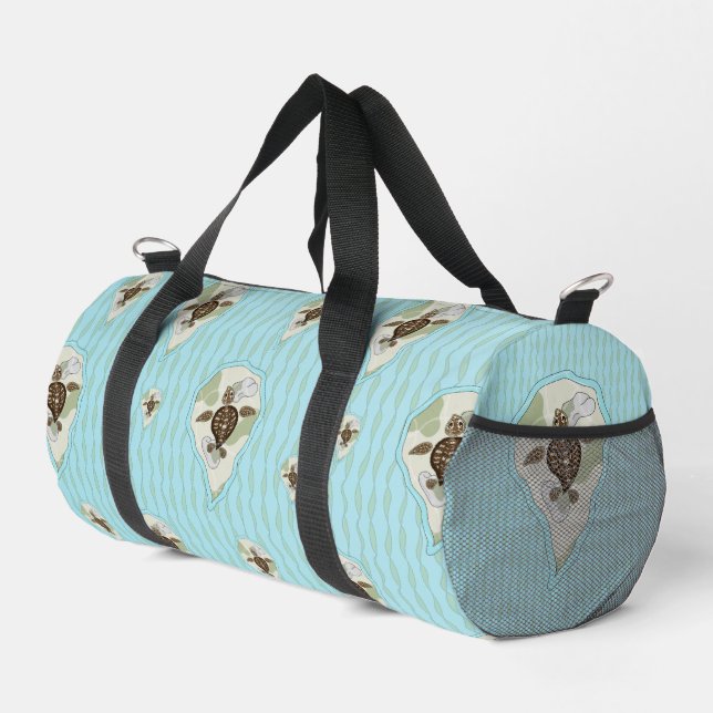 Callie the Sea Turtle Duffle Bag (Right Corner)