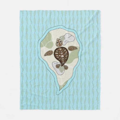 Callie the Sea Turtle Fleece Blanket