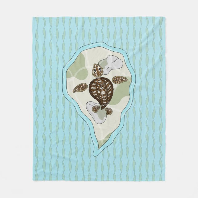 Callie the Sea Turtle Fleece Blanket (Front)