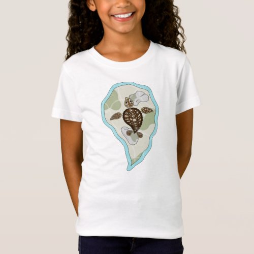 Callie the Sea Turtle Kids and Baby Light Shirt