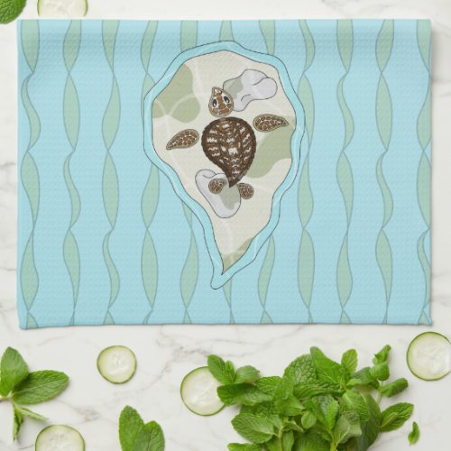 Callie the Sea Turtle Kitchen Towel