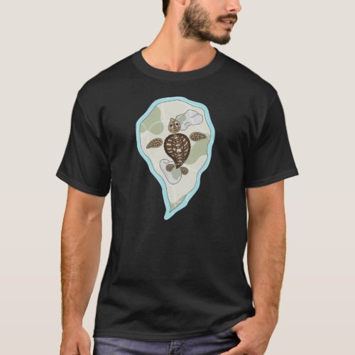 Callie the Sea Turtle Mens Dark Shirt