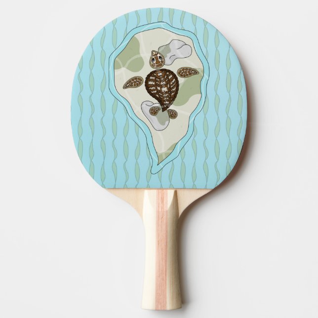 Callie the Sea Turtle Ping Pong Paddle (Front)