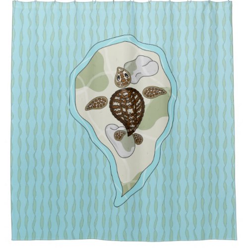 Callie the Sea Turtle Shower Curtain