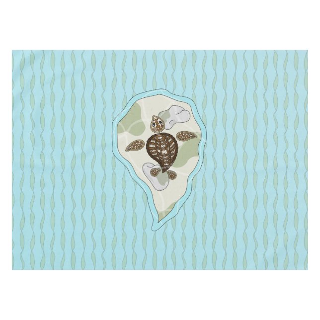 Callie the Sea Turtle Tablecloth (Front (Horizontal))
