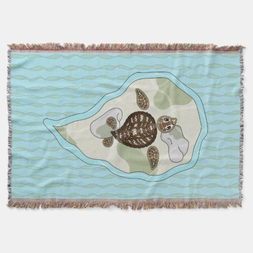 Callie the Sea Turtle Throw Blanket