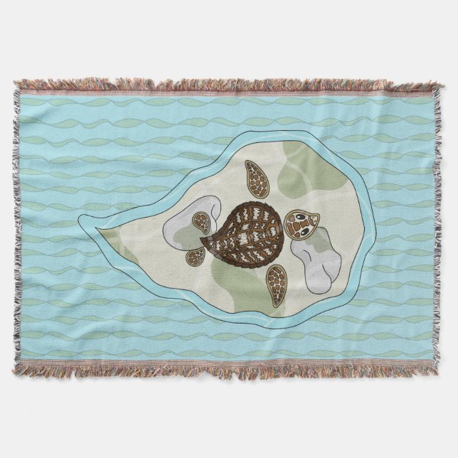 Callie the Sea Turtle Throw Blanket (Front)