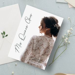 Calligrafía de fancy para la fotografía Minimalist Invitation