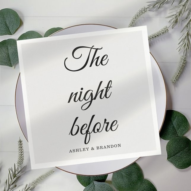 Calligraph Script The Night Before Napkins (Creator Uploaded)