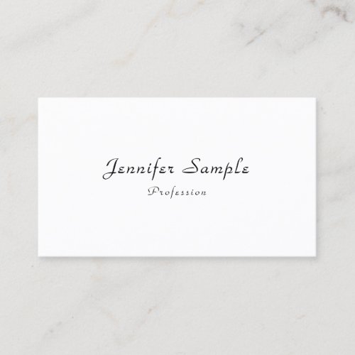 Calligraphed Modern Elegant Simple Professional Business Card
