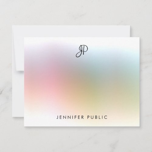 Calligraphed Monogram Colorful Template Modern