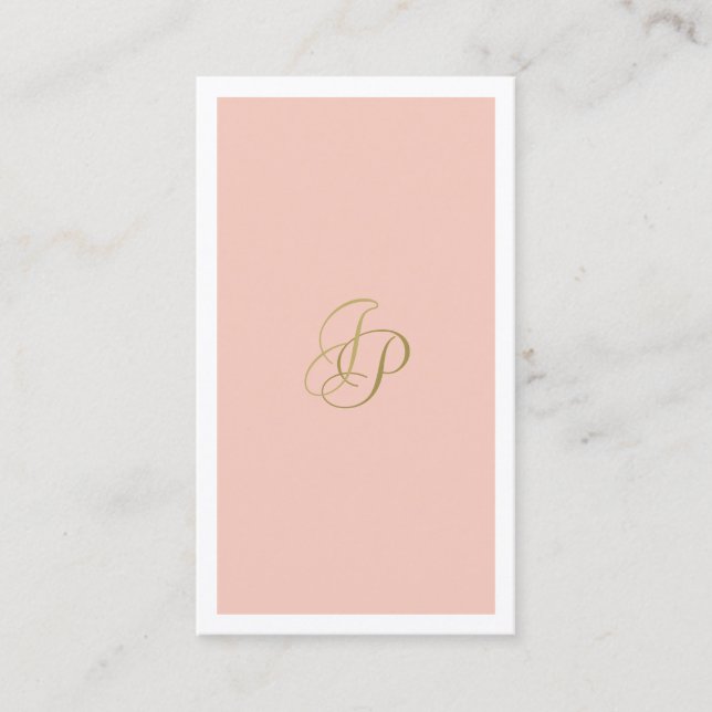 Calligraphed Monogram Trendy Template Elegant Business Card (Front)