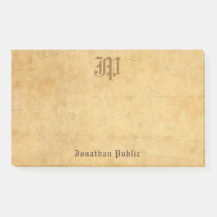 Calligraphed Monogram Vintage Template Elegant Post-it Notes