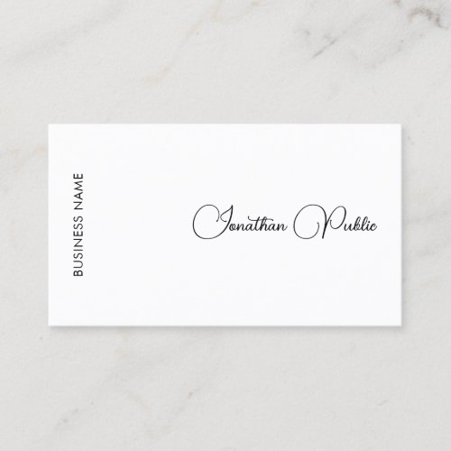 Calligraphed Name Custom Company Professional Business Card
