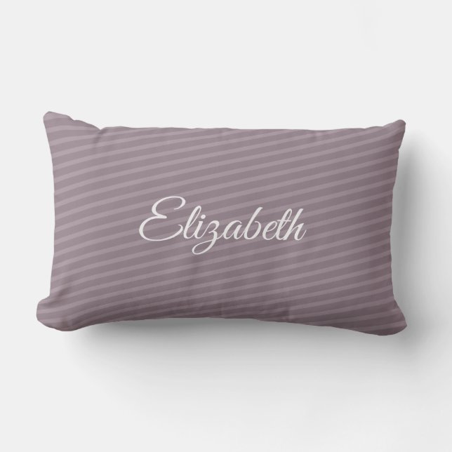 Calligraphed Name Script Elegant Modern Template Lumbar Pillow (Front)